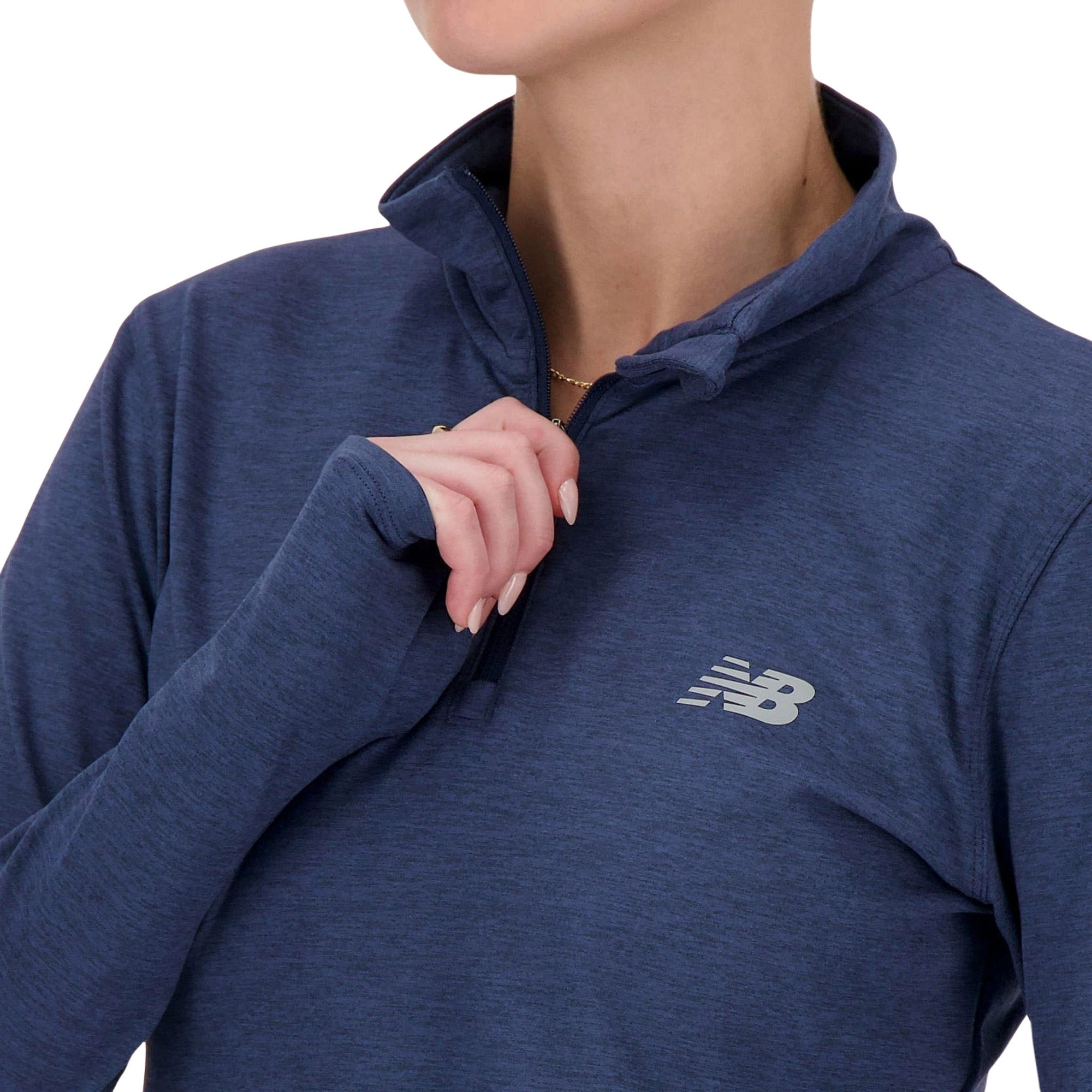 New Balance Space Dye 1/4 Zip Shirt Dames | Plutosport